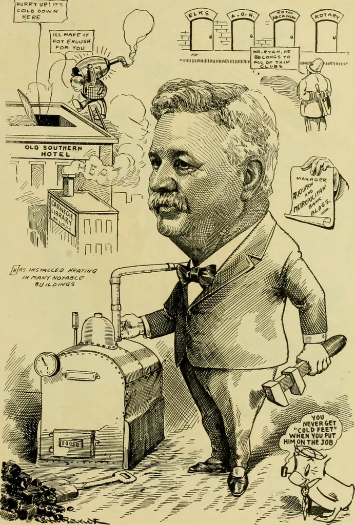 An illustration from Club men of Louisiana in caricature, 1917, leaf 234