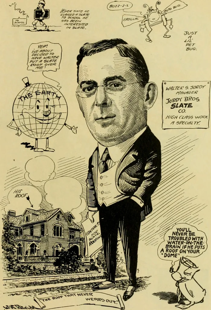 An illustration from Club men of Louisiana in caricature, 1917, leaf 236