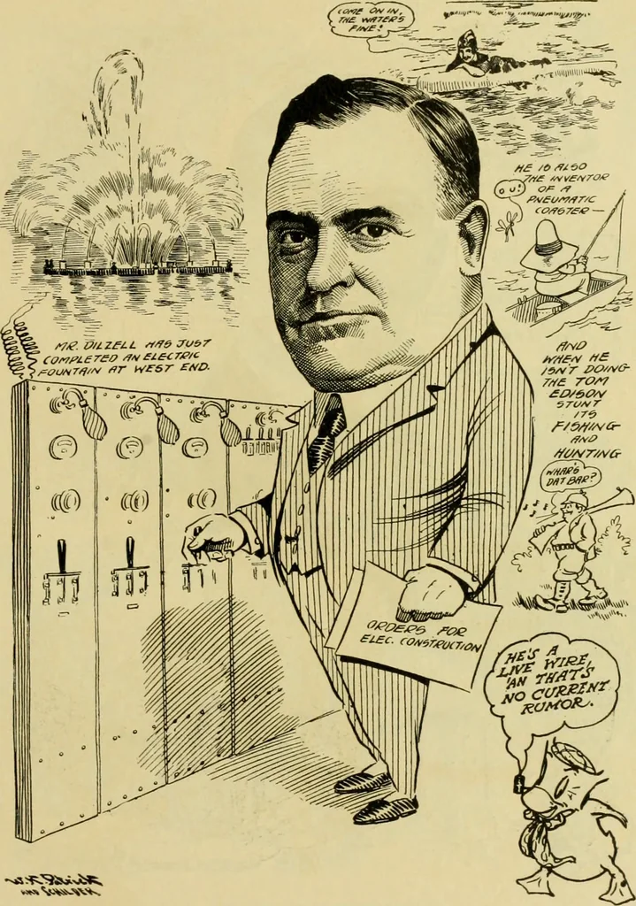 An illustration from Club men of Louisiana in caricature, 1917, leaf 240