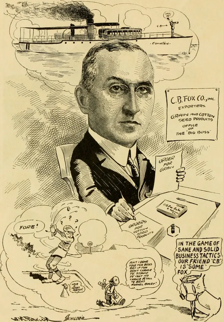 An illustration from Club men of Louisiana in caricature, 1917, leaf 25