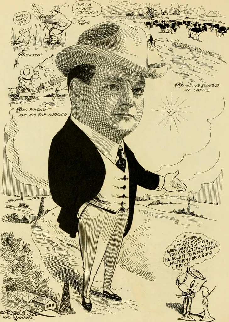 An illustration from Club men of Louisiana in caricature, 1917, leaf 253