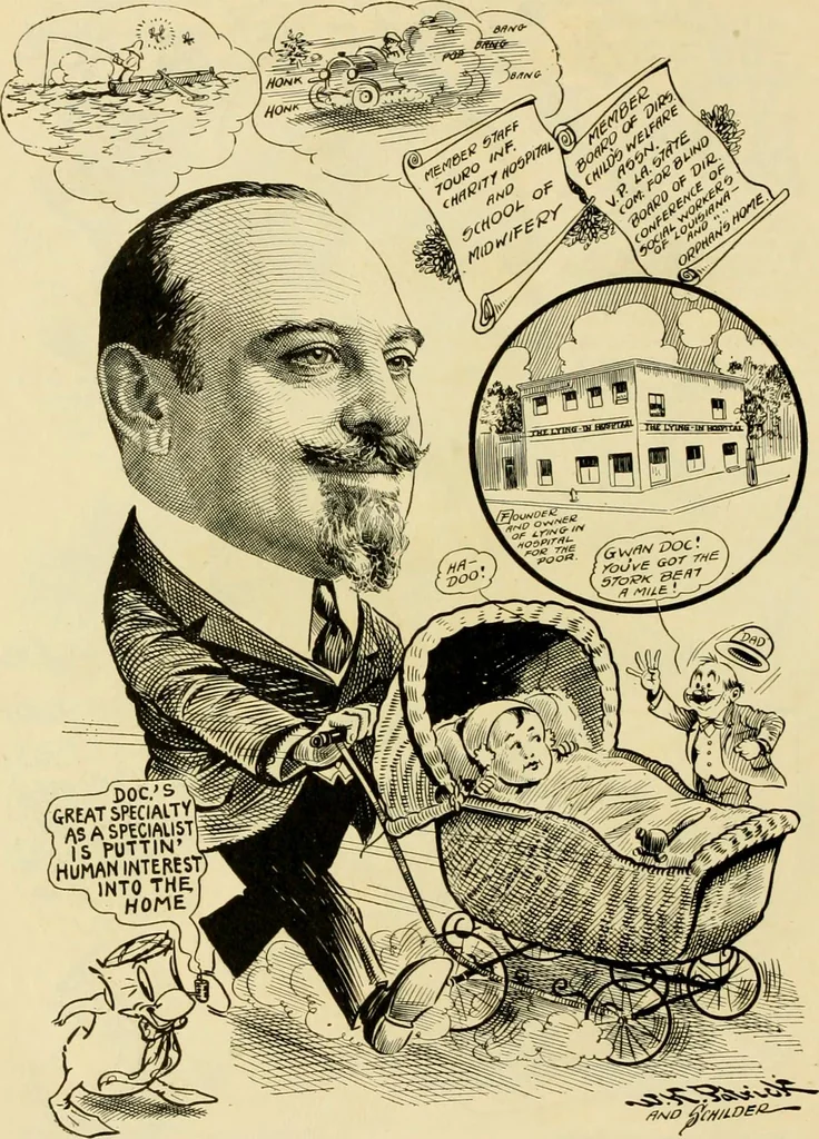 An illustration from Club men of Louisiana in caricature, 1917, leaf 257