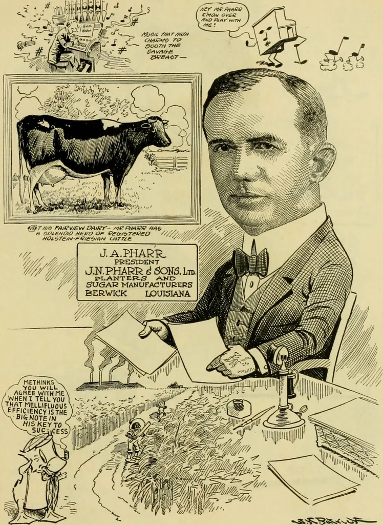 An illustration from Club men of Louisiana in caricature, 1917, leaf 262