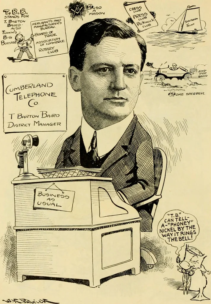An illustration from Club men of Louisiana in caricature, 1917, leaf 263