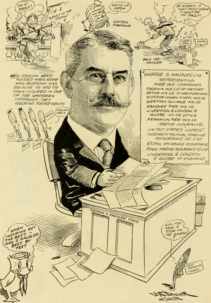 An illustration from Club men of Louisiana in caricature, 1917, leaf 265