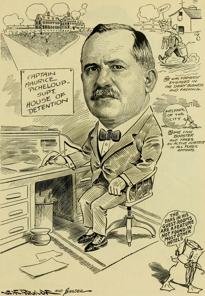 An illustration from Club men of Louisiana in caricature, 1917, leaf 266