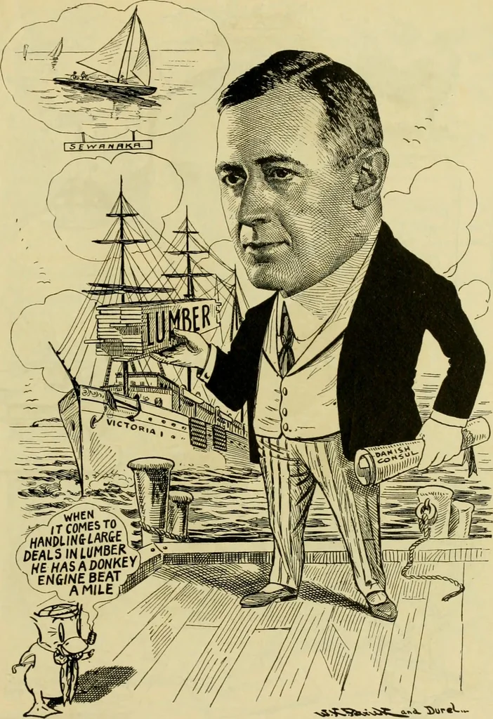 An illustration from Club men of Louisiana in caricature, 1917, leaf 268