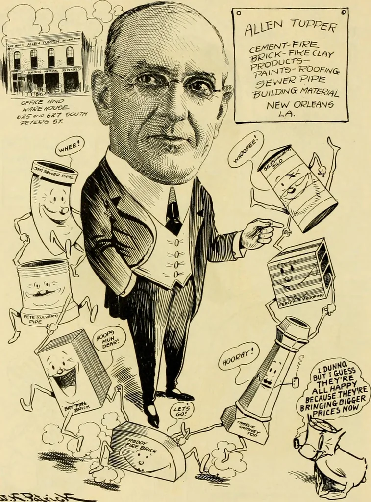An illustration from Club men of Louisiana in caricature, 1917, leaf 271