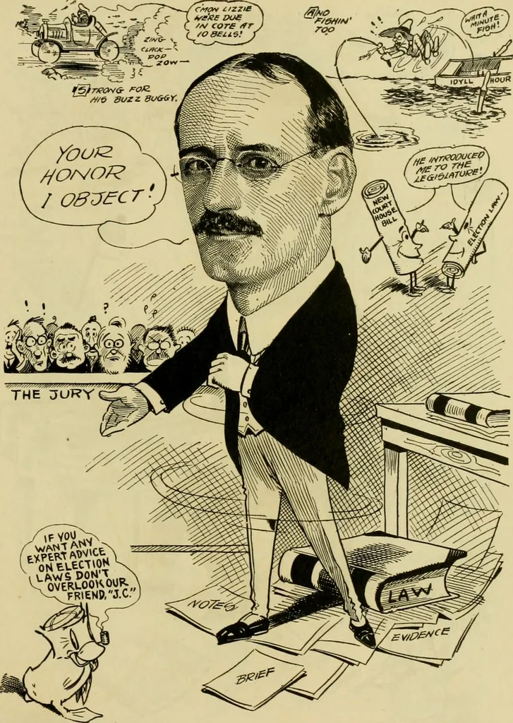 An illustration from Club men of Louisiana in caricature, 1917, leaf 286