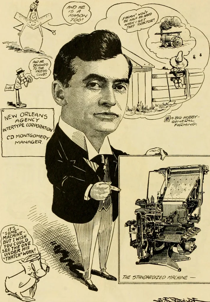 An illustration from Club men of Louisiana in caricature, 1917, leaf 289