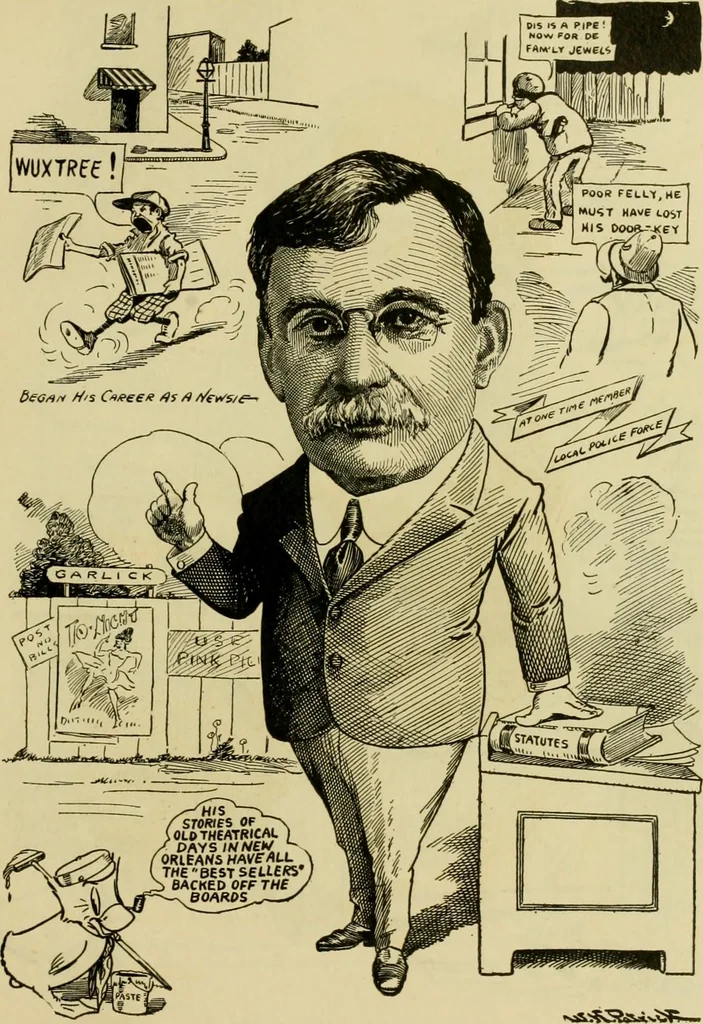 An illustration from Club men of Louisiana in caricature, 1917, leaf 290