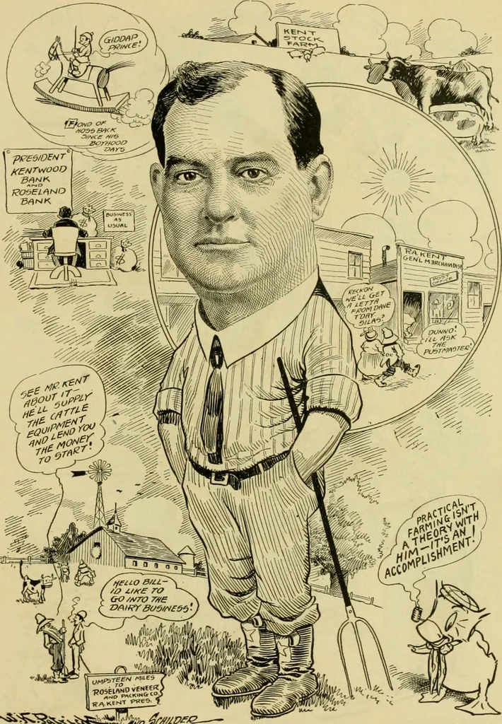 An illustration from Club men of Louisiana in caricature, 1917, leaf 298
