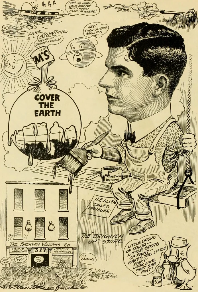 An illustration from Club men of Louisiana in caricature, 1917, leaf 305