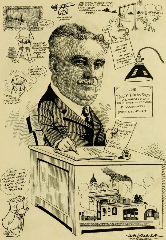 An illustration from Club men of Louisiana in caricature, 1917, leaf 310
