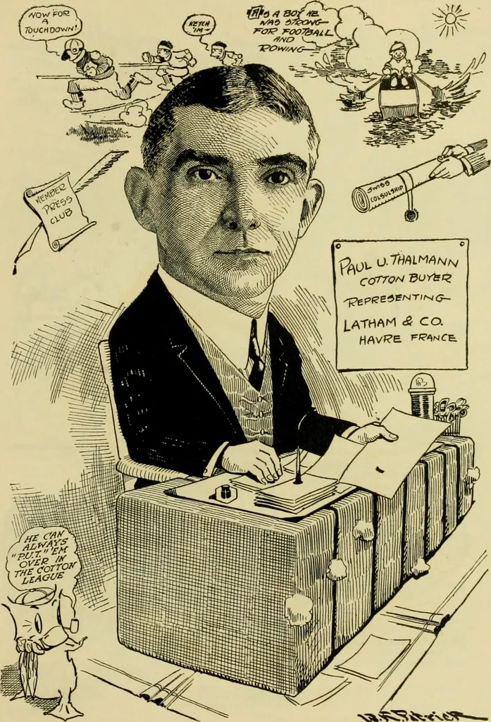 An illustration from Club men of Louisiana in caricature, 1917, leaf 312