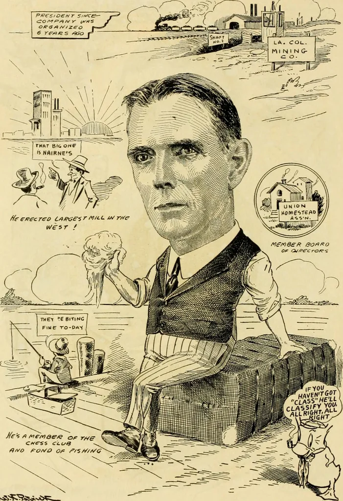An illustration from Club men of Louisiana in caricature, 1917, leaf 313