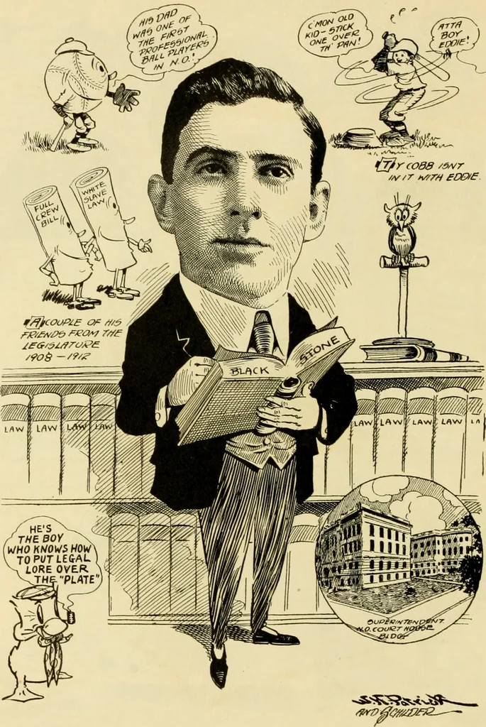 An illustration from Club men of Louisiana in caricature, 1917, leaf 315