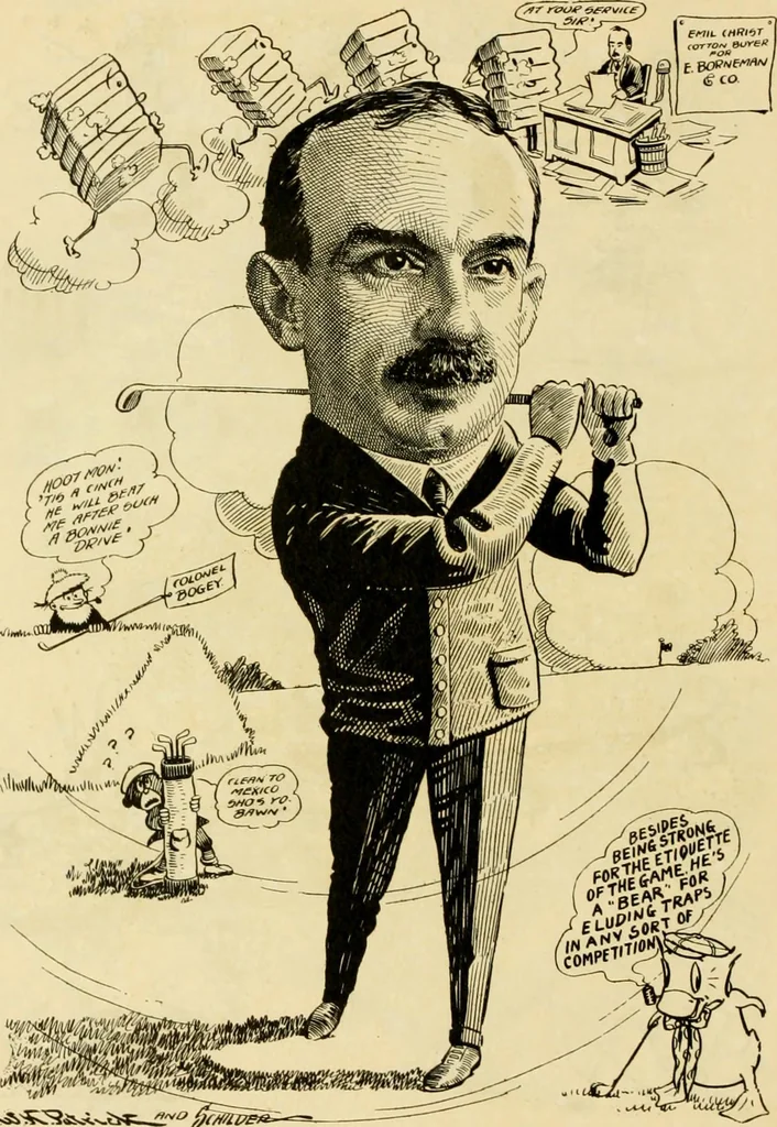 An illustration from Club men of Louisiana in caricature, 1917, leaf 321