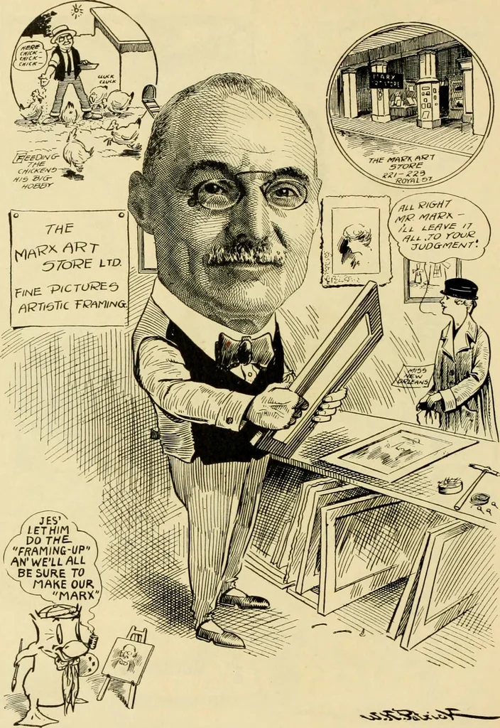 An illustration from Club men of Louisiana in caricature, 1917, leaf 323
