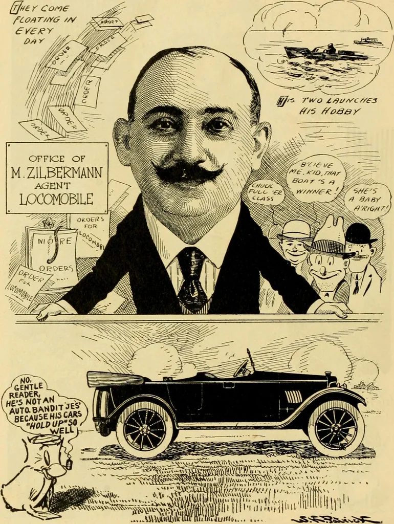 An illustration from Club men of Louisiana in caricature, 1917, leaf 327