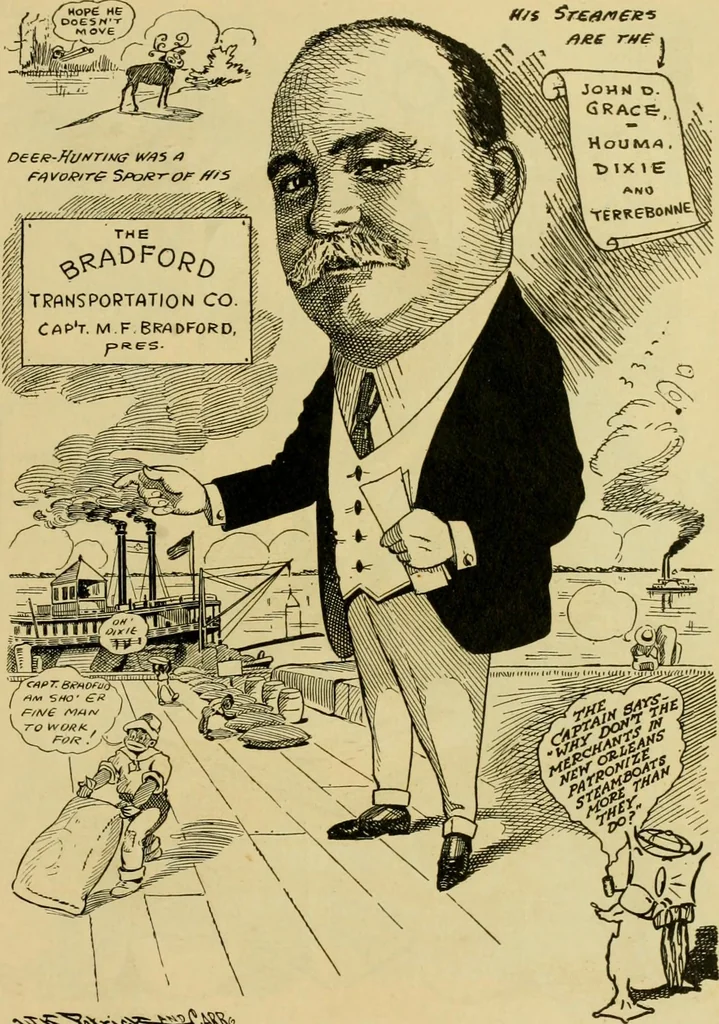 An illustration from Club men of Louisiana in caricature, 1917, leaf 328