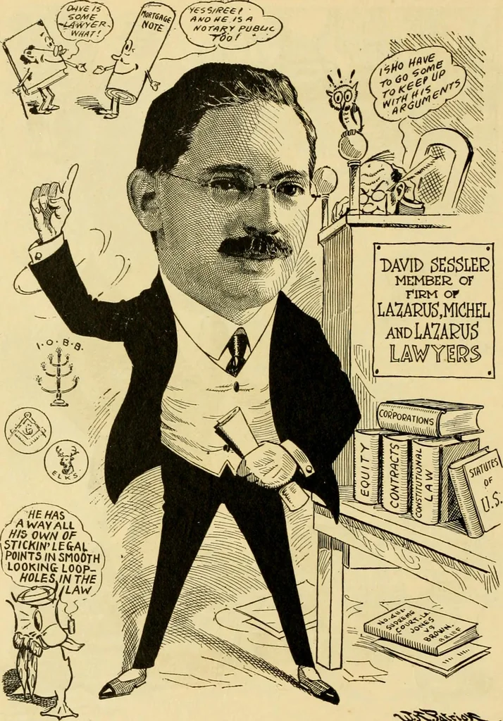 An illustration from Club men of Louisiana in caricature, 1917, leaf 331