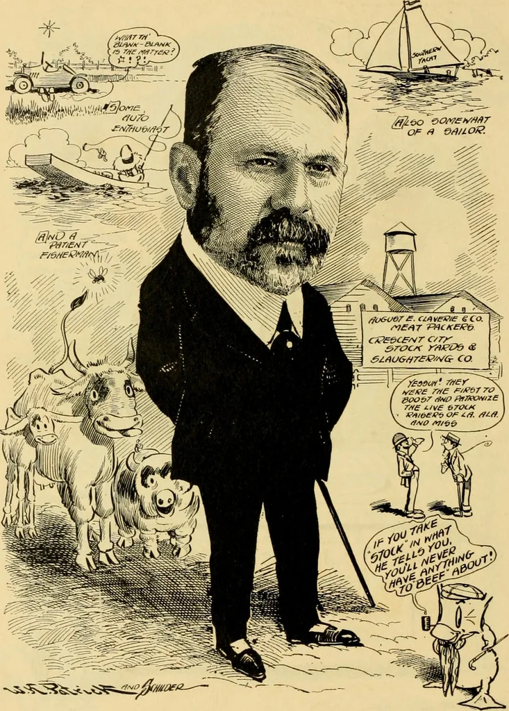 An illustration from Club men of Louisiana in caricature, 1917, leaf 339