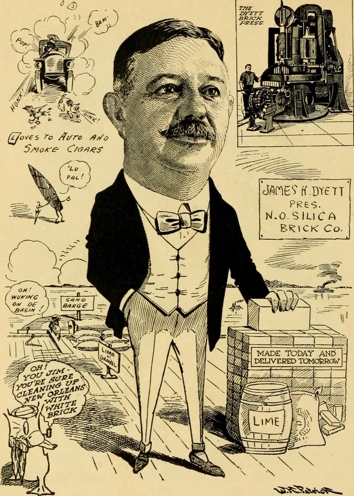 An illustration from Club men of Louisiana in caricature, 1917, leaf 343