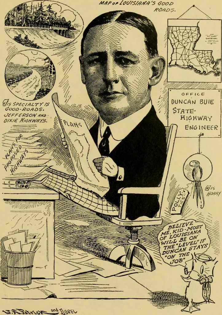 An illustration from Club men of Louisiana in caricature, 1917, leaf 346