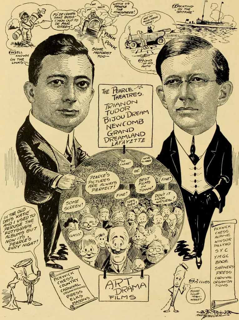An illustration from Club men of Louisiana in caricature, 1917, leaf 353