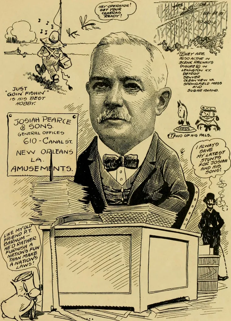 An illustration from Club men of Louisiana in caricature, 1917, leaf 354