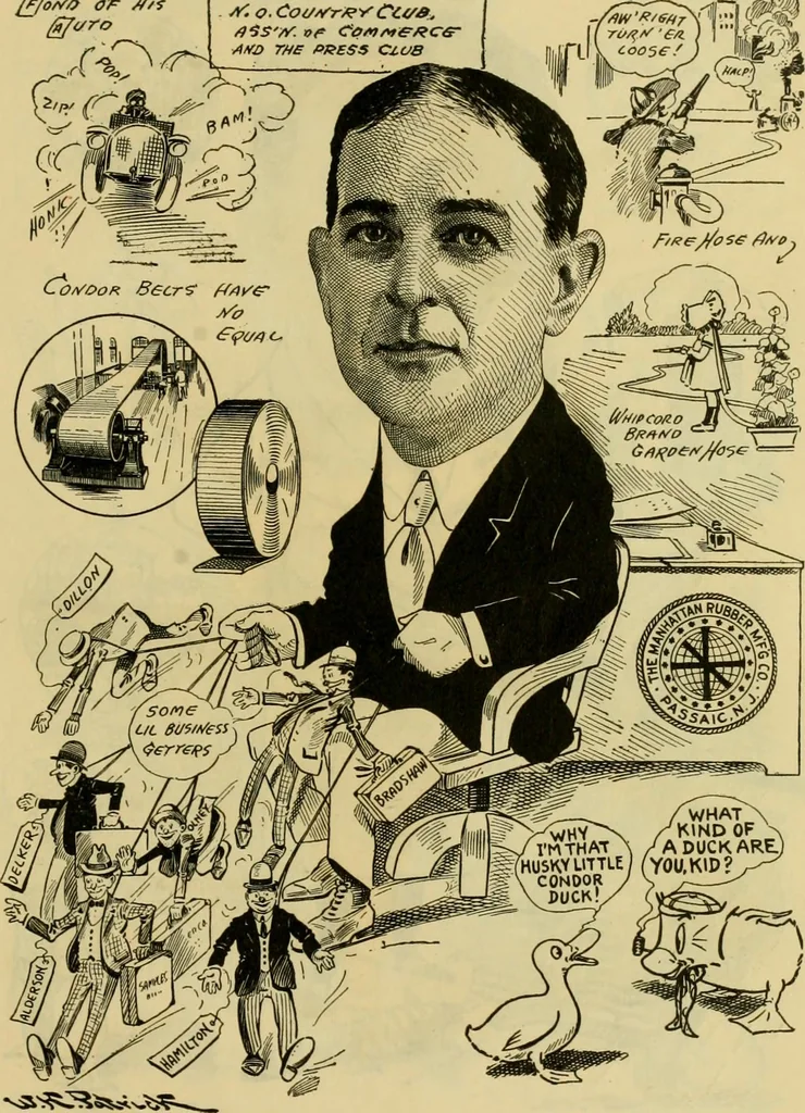 An illustration from Club men of Louisiana in caricature, 1917, leaf 360