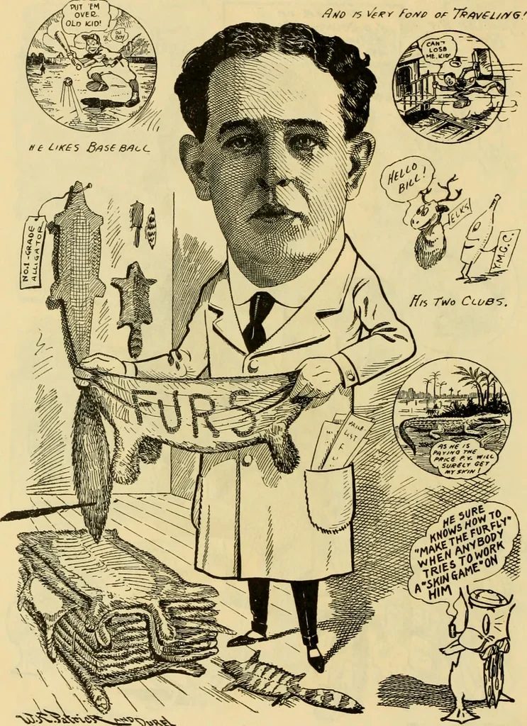 An illustration from Club men of Louisiana in caricature, 1917, leaf 361