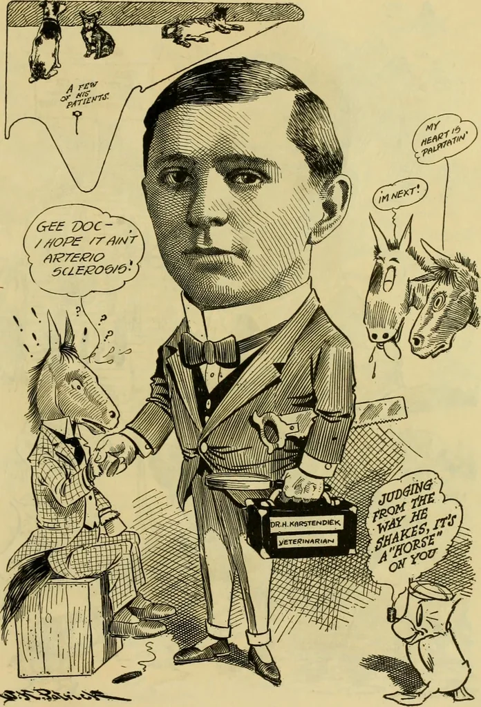 An illustration from Club men of Louisiana in caricature, 1917, leaf 362