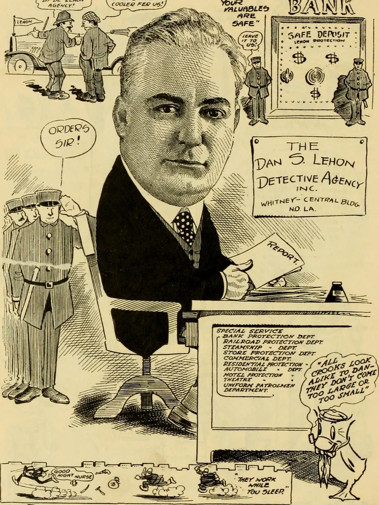 An illustration from Club men of Louisiana in caricature, 1917, leaf 365