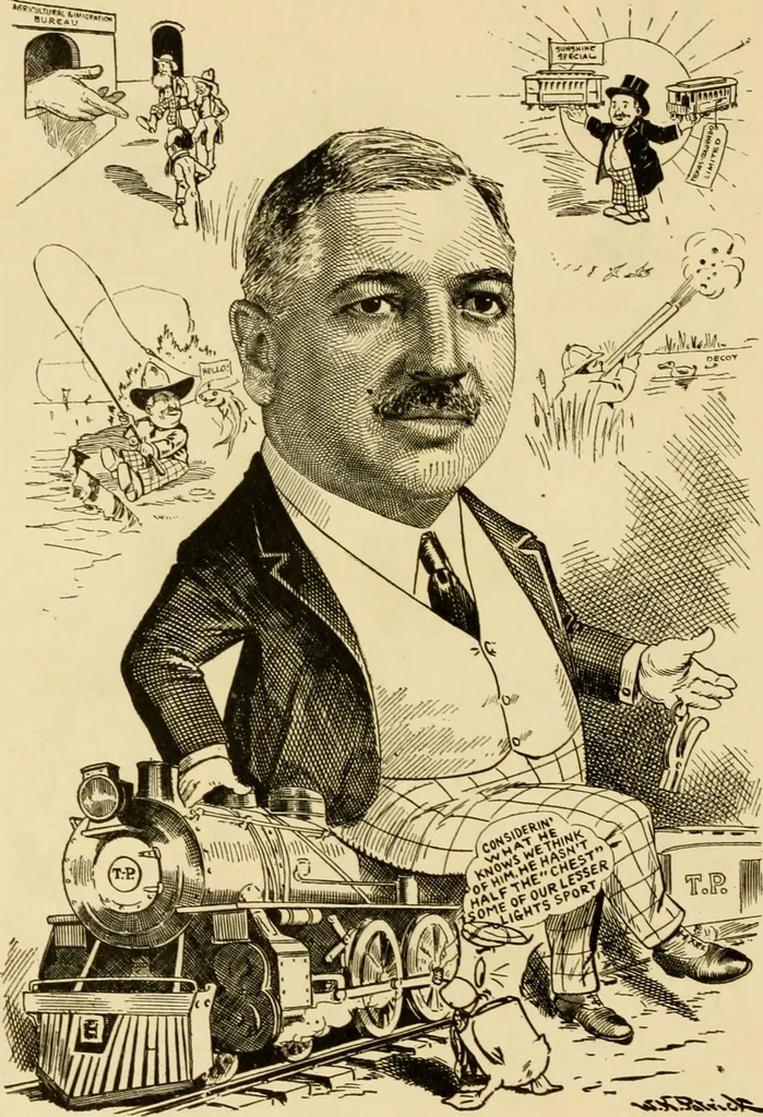 An illustration from Club men of Louisiana in caricature, 1917, leaf 39