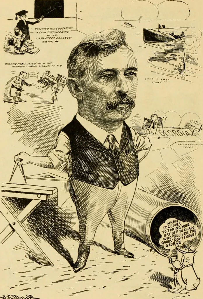 An illustration from Club men of Louisiana in caricature, 1917, leaf 51