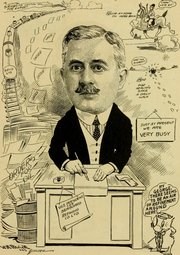 An illustration from Club men of Louisiana in caricature, 1917, leaf 56
