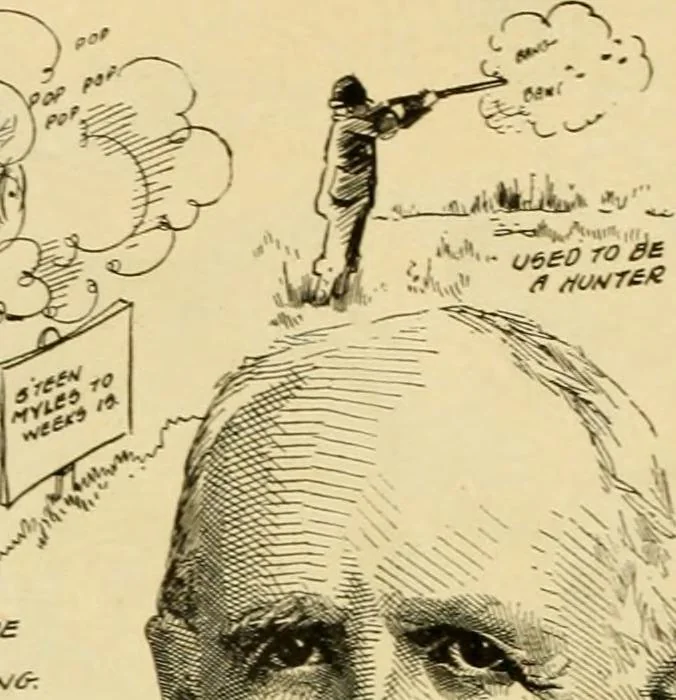 An illustration from Club men of Louisiana in caricature, 1917, leaf 59
