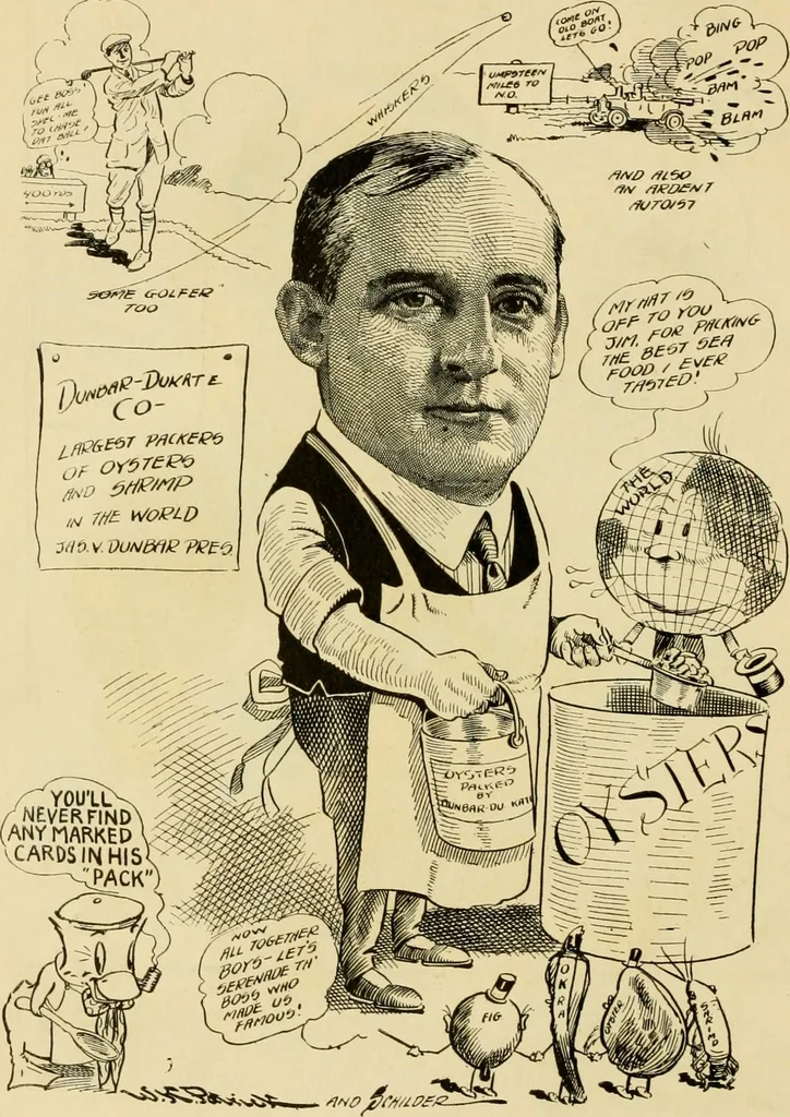 An illustration from Club men of Louisiana in caricature, 1917, leaf 65
