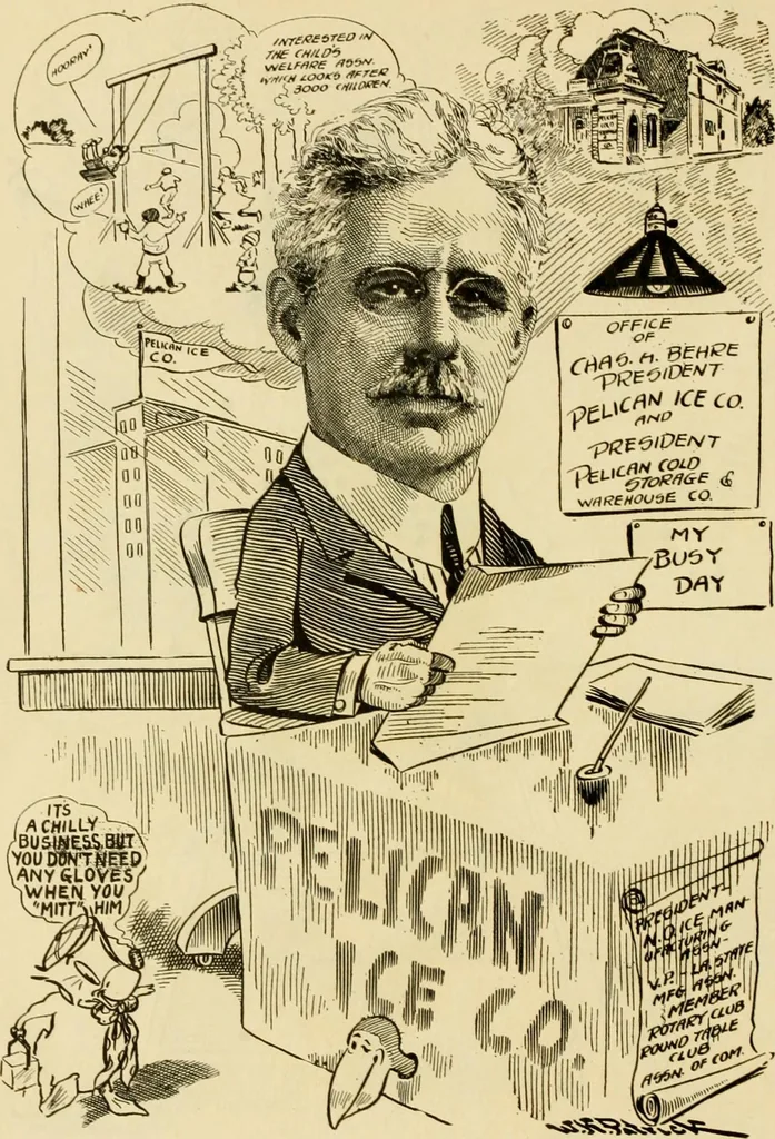 An illustration from Club men of Louisiana in caricature, 1917, leaf 77