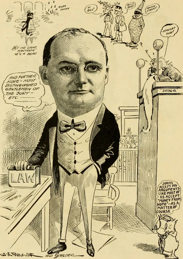 An illustration from Club men of Louisiana in caricature, 1917, leaf 79
