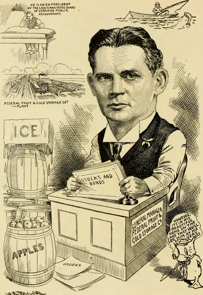 An illustration from Club men of Louisiana in caricature, 1917, leaf 81