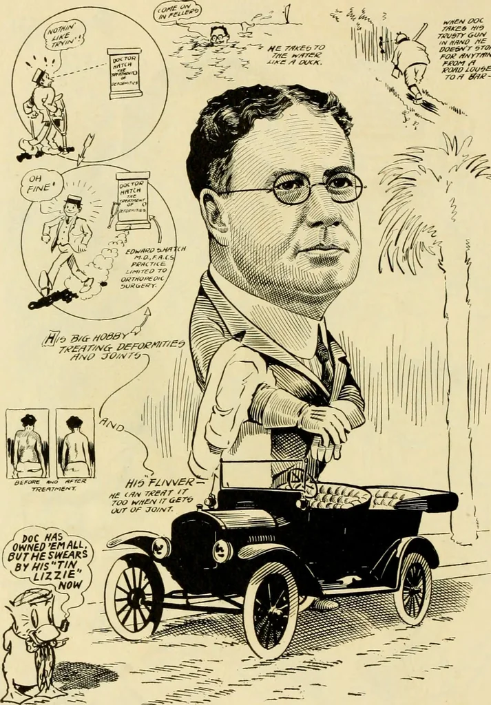 An illustration from Club men of Louisiana in caricature, 1917, leaf 85
