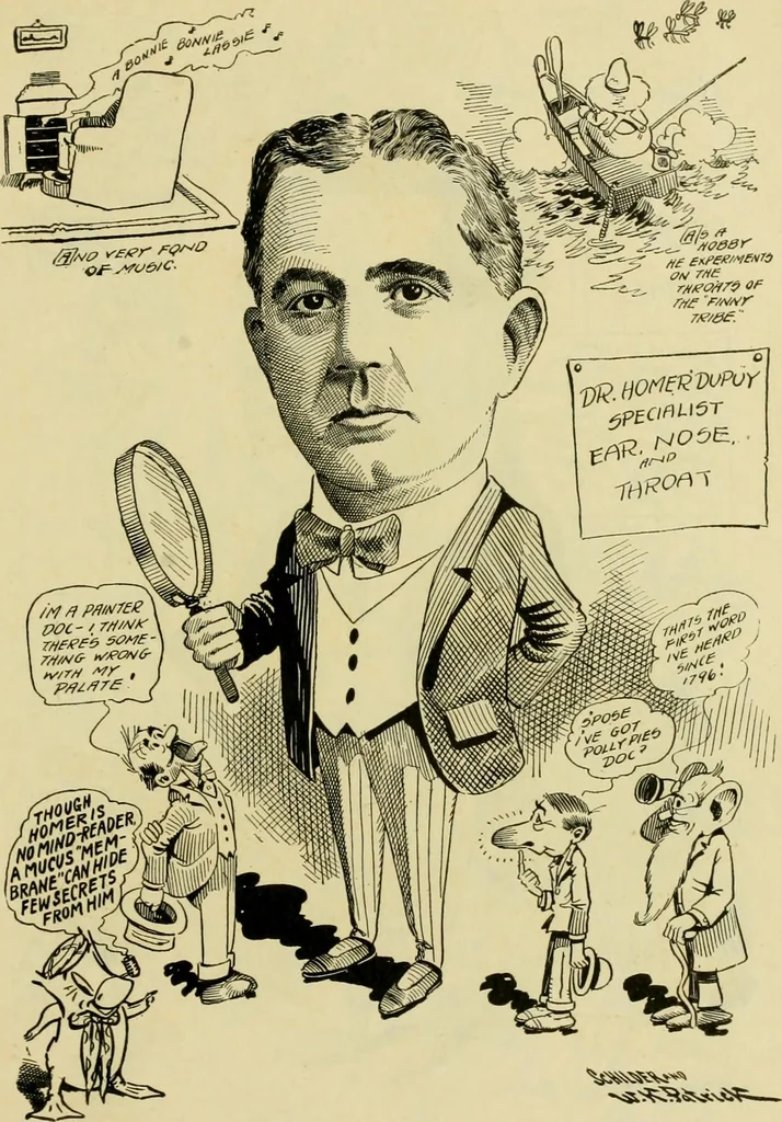 An illustration from Club men of Louisiana in caricature, 1917, leaf 86