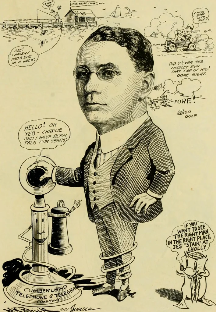 An illustration from Club men of Louisiana in caricature, 1917, leaf 90