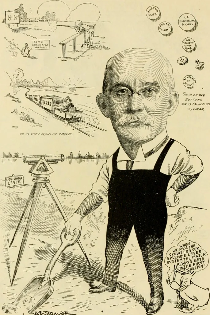 An illustration from Club men of Louisiana in caricature, 1917, leaf 95