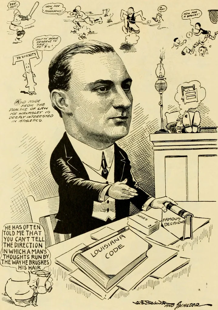 An illustration from Club men of Louisiana in caricature, 1917, leaf 97