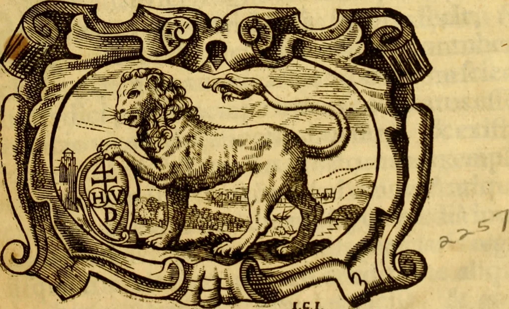 An illustration from Cl. viri Petri Peckii Ziricæi olim in academia lovaniensi iuris professoris, in magno senatu belgico consiliarii : Opera omnia, 1666, leaf 6