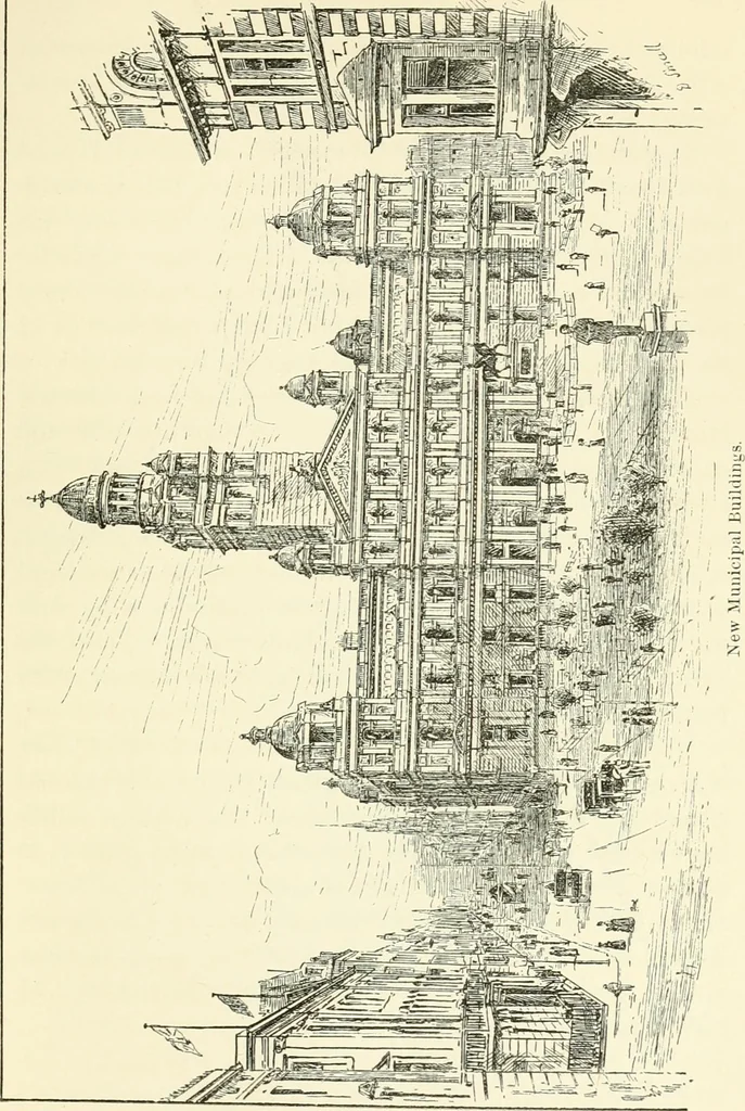 An illustration from The Clyde from its source to the sea, its development as a navigable river, the rise and progress of marine engineering and shipbuilding on its banks, and the leading historical, geological, and meteorological features of the Clyde Valley, 1888, leaf 128